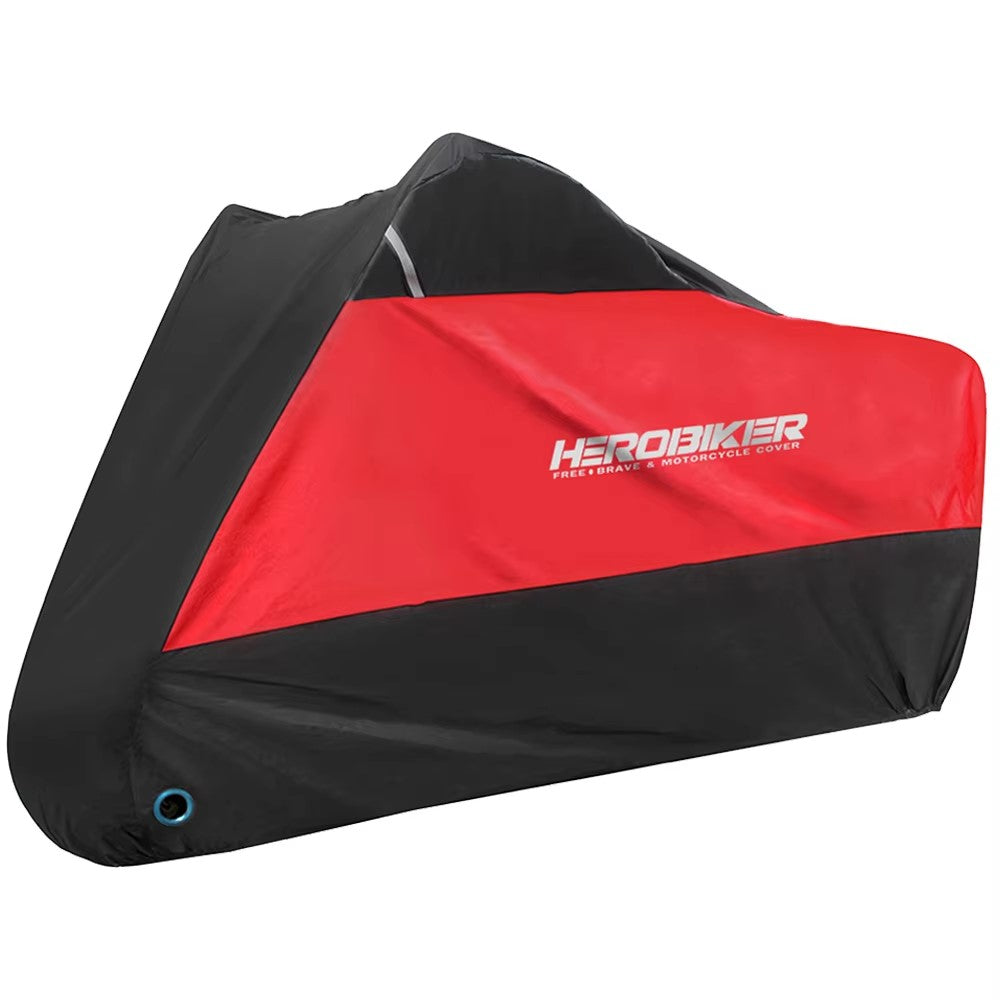 Housse rouge étanche pour moto et scooter avec protection UV, coupe-vent et œillet antivol