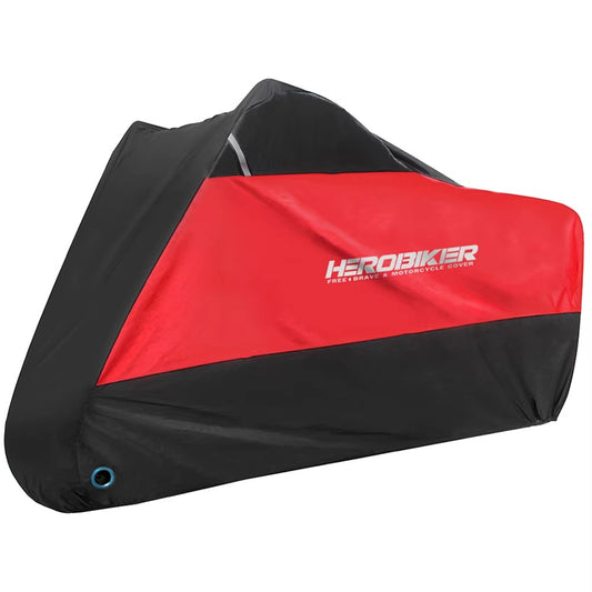 Housse rouge étanche pour moto et scooter avec protection UV, coupe-vent et œillet antivol
