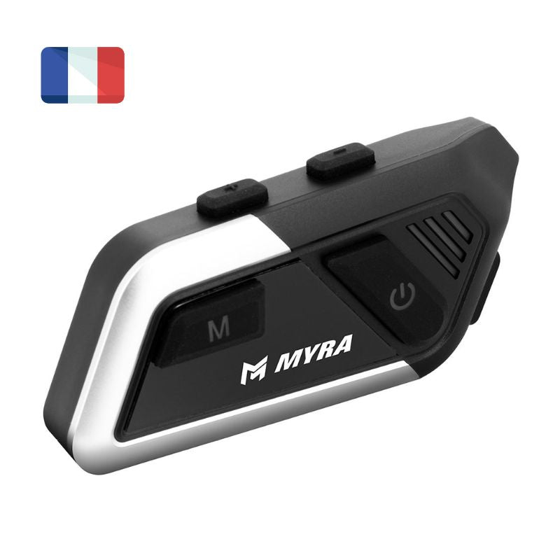 Intercom moto Myra M500 bicolore moderne, Bluetooth 5.3 étanche IP65.