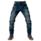 Jean moto Street Rider homme bleu délavé style biker cargo avec protections.
