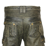 Pantaloni da motociclista in pelle da uomo - Vignette | Boutique biker