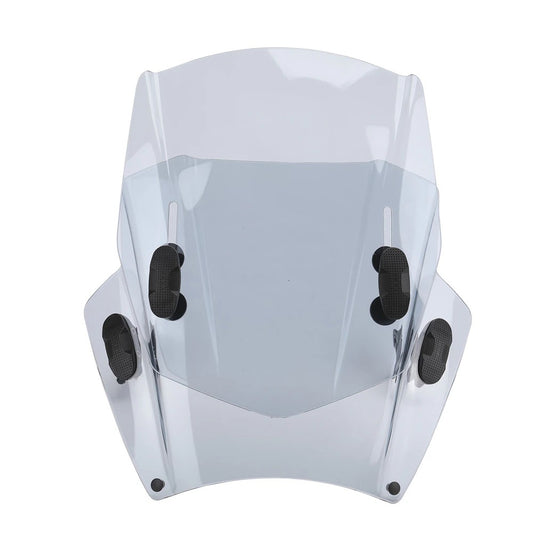 Pare-brise moto custom noir ABS opaque, design aérodynamique, protection optimale.