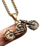 Colgante de motocicleta - Ghost Rider dorado - Vignette | Boutique biker