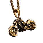 Colgante de motocicleta - Ghost Rider dorado - Vignette | Boutique biker