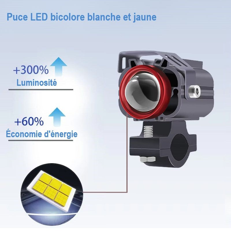 Phare-led-additionnel-moto-bicolore