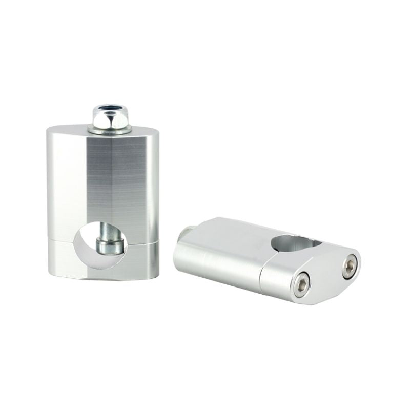 Pontets de guidon moto Kyoto 28,6 mm en aluminium brut