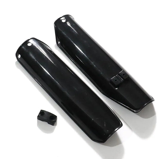 Protège-fourche noir rigide en plastique pour moto Derbi avec fixations