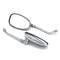 Rétroviseur moto vintage chrome forme ovale pour custom ou roadster classique