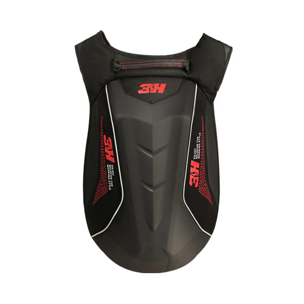 Sac à dos moto coqué noir et rouge, étanche en EVA et polyester, avec bretelles ergonomiques et rangement casque