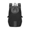 Sac à dos moto noir étanche 40L en tissu Oxford, compatible casque, bretelles confortables et multiples compartiments