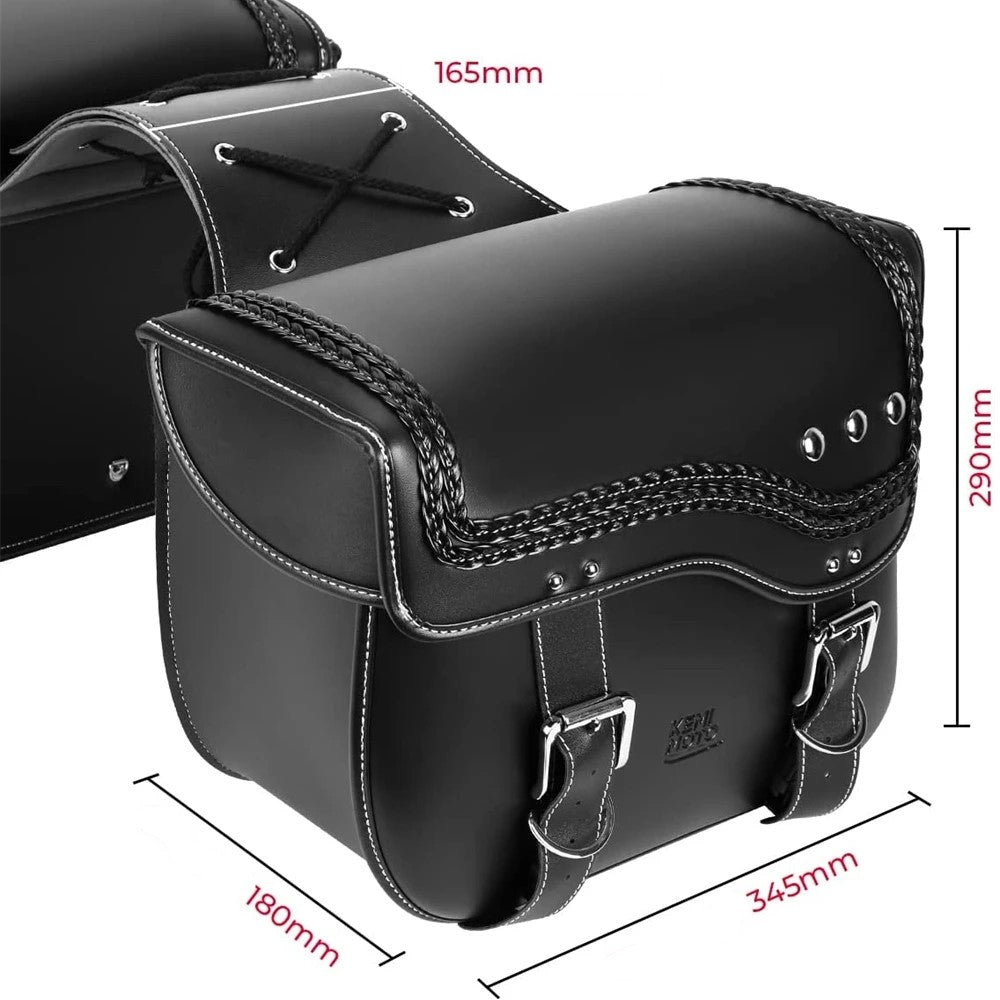 Sacoche-cavaliere-lateral-pour-moto-etanches-en-cuir-30L-mesure