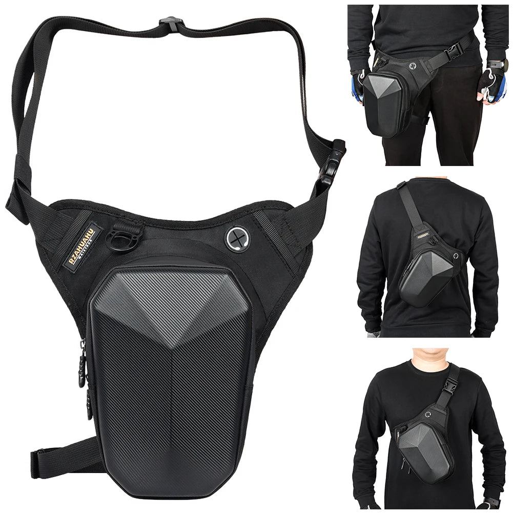 Sacoche-de-jambe-carbone-pour-motard-polyvalente