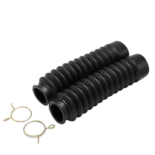 Soufflets noirs universels pour fourche moto avec colliers de fixation inclus
