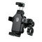 Support téléphone moto Stando noir avec rotation 360°, fixation guidon rétroviseur ou pince, compatible smartphones 6.8 pouces