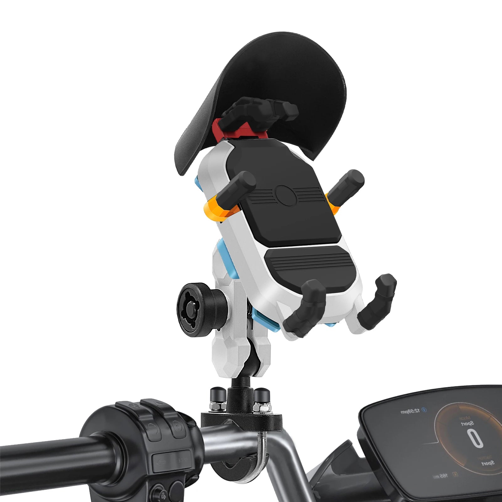Support-telephone-moto-avec-protection-sans-chargeur-guidon