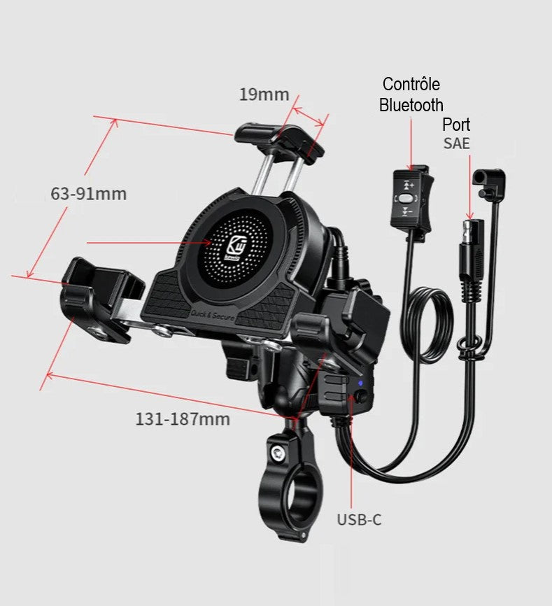 Support-telephone-moto-charge-rapide-mesure