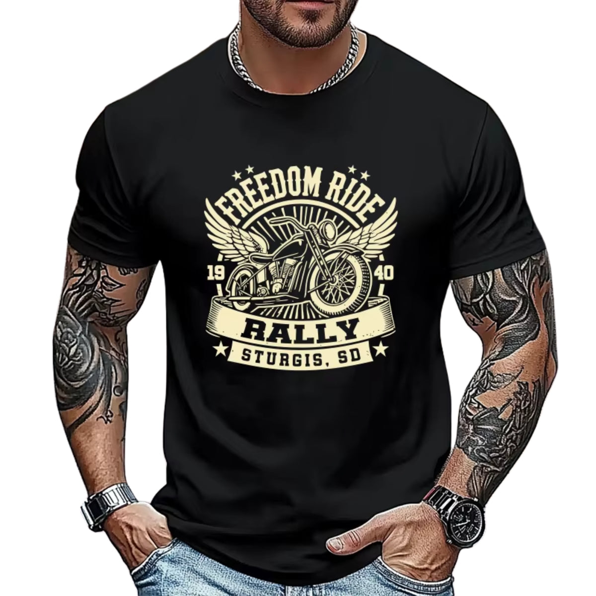 T-shirt-moto-freedom-ride