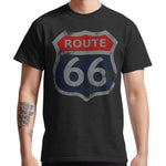 T-shirt moto - Route 66 panneau - Vignette | Boutique biker
