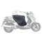 tablier universel moto S-Line noir imperméable avec doublure chaude et sangles ajustables pour protection jambes contre pluie et froid