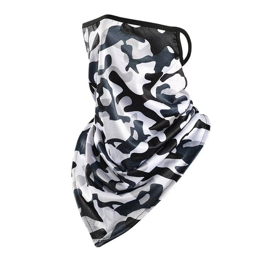 tour de cou moto long camouflage, respirant et coupe-vent, fixation oreilles, mixte, compatible casque moto, style militaire tendance