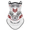 tour de cou moto long Choppers blanc, tissu respirant avec fixation oreilles, protection hivernale pour motards exigeants