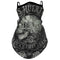 tour de cou moto long avec motif crâne rétro, style vintage rebelle, accessoire respirant avec fixation oreilles pour motard