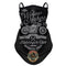 tour de cou moto long Widow Makers, design biker sombre avec fixation oreilles, accessoire respirant et coupe-vent pour motard exigeant