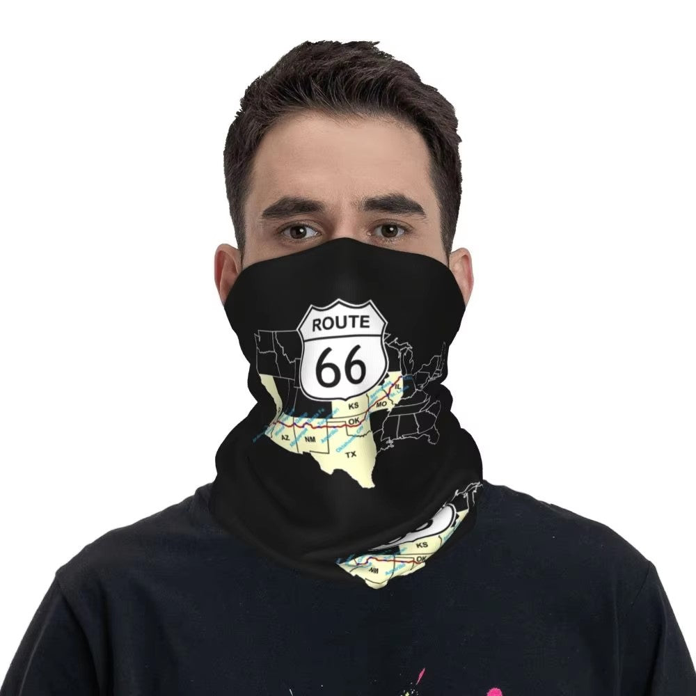 Tour-de-cou-moto-noir-Route-66-face