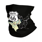 Tour de cou moto noir - Route 66 - Vignette | Boutique biker