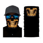 Tour de cou moto - Tête de mort jaune - Vignette | Boutique biker