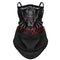 tour de cou moto tête de mort souriant, design biker audacieux noir et blanc, fixation oreilles, protection coupe-vent respirante