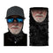 Tour de cou moto design vieil homme noir