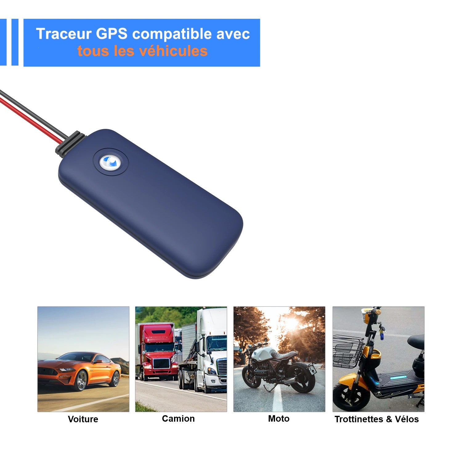 traceur gps pour véhicule voiture moto trotinette camion