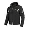 Blouson moto homme Rusty Stitches Jack Dylan noir mat, style urbain avec détails réfléchissants