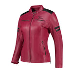 Chaqueta de motociclista para mujer AA - Jack Joyce V2 Rojo Burdeos - Vignette | Boutique biker
