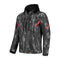 Blouson moto homme Rusty Stitches Jack Dylan camo, camouflage gris/noir, détails rouges, CE AA.