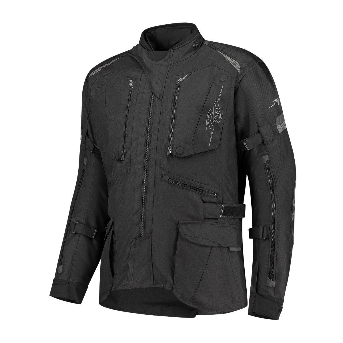 Blouson moto homme Jack Cliff noir, polyamide robuste, homologué CE AA, toutes saisons.
