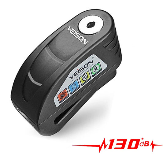 bloque disque antivol veison pour moto et scooter avec alarme 130 db et verrouillage à clé