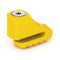 bloque disque antivol jaune 5mm pour scooter avec clés et sac de transport star locks
