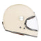 Casque intégral Exklusiv Duke 2 crème, rétro, coque fibre de verre, finition chromée.