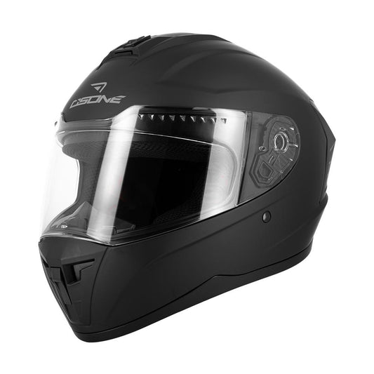 Casque intégral moto Osone Prétender noir mat homologué ECE R22-06, style et sécurité.