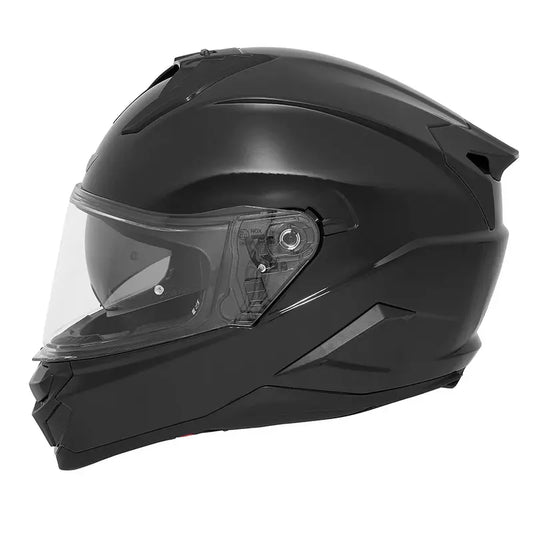 Casque intégral Nox N304S noir brillant, design sportif, homologué ECE 22.06