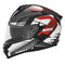 casque intégral Nox N304S rouge et blanc pour conduite sportive