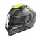 Casque intégral Nox N402 Mentor noir jaune brillant ECE 22.06, polycarbonate, sportif.