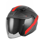 Casque jet - N130 Ekto noir mat rouge - Vignette | Boutique biker
