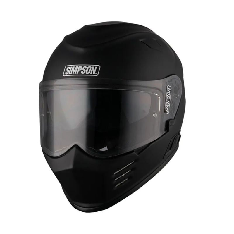 Casque moto intégral Simpson Venom noir mat, style légendaire et protection ultime