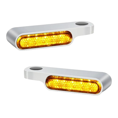 clignotants avant LED moto style café racer en aluminium usiné CNC