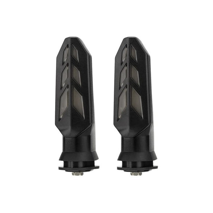Paire de clignotants avant LED noirs pour moto Honda – design moderne et signalisation ultra visible