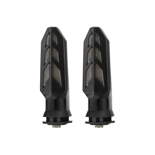 Paire de clignotants avant LED noirs pour moto Honda – design moderne et signalisation ultra visible