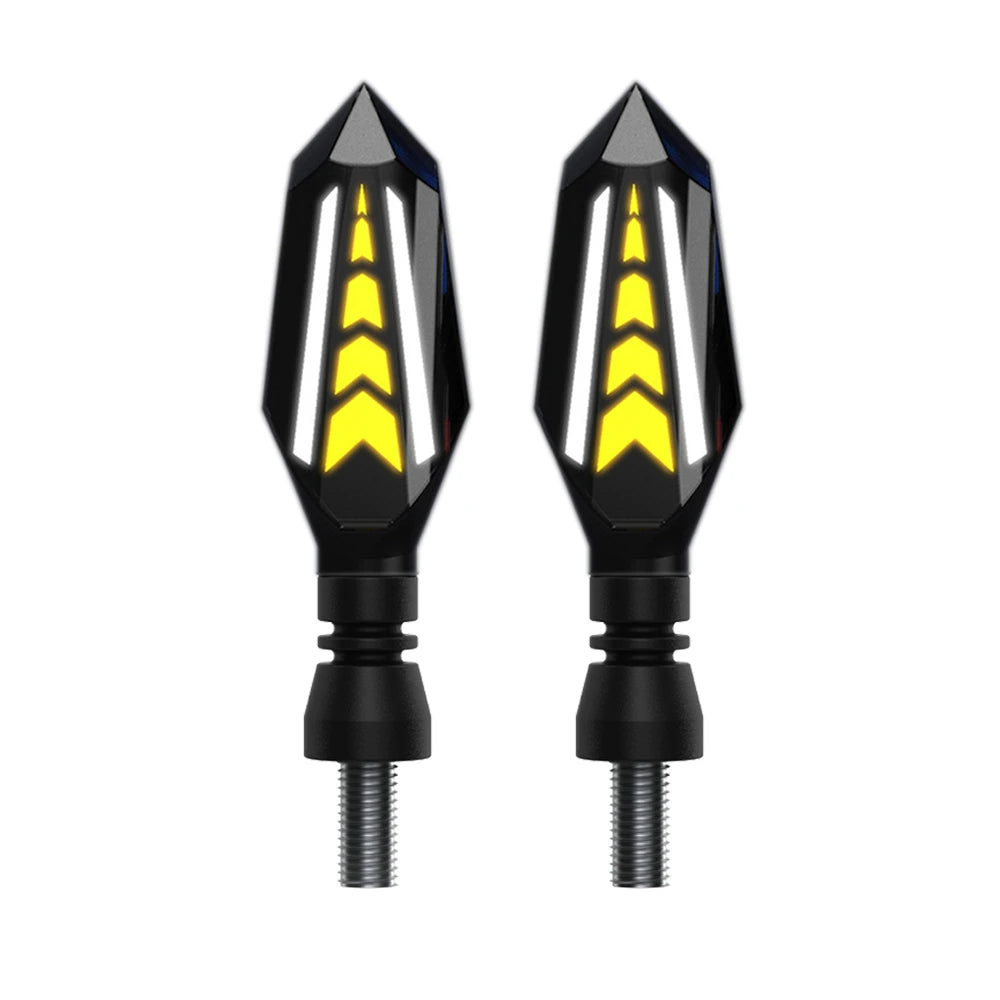 Clignotants LED séquentiels noir flèche pour moto 50cc